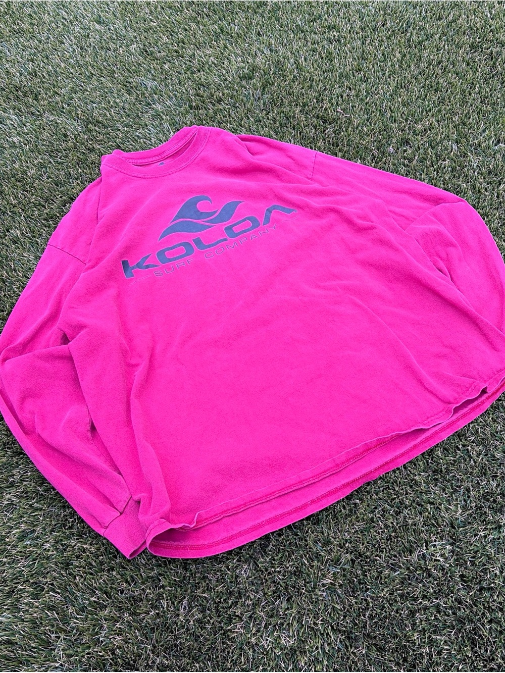 Sick Koloa Surf Company Red Long Sleeve Graphic Tee Wave Logo XL
